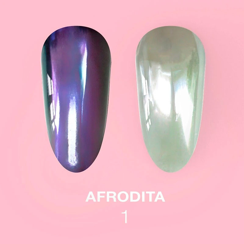 Set von Nagel-Puderpigmenten Lunamoon Afrodita - 6 Stk